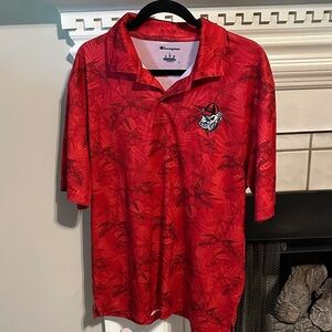 Champion Men's Red Georgia Bulldogs UGA Gameday Polo Shirt Sz Large Go Dawgs!!